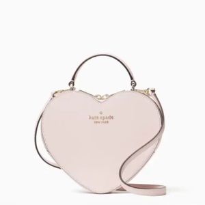 Kate spade heart shack chalk pink heart shape crossbody as seen on Tik Tok